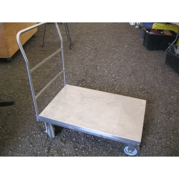 4 WHEEL STAINLESS STEEL CART BY ULINE