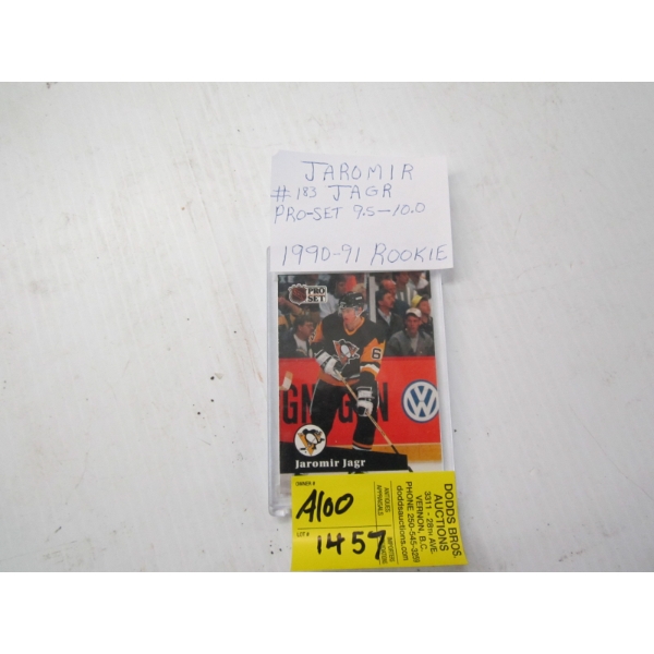 JAROMIR #183 JAGR PRO-SET 9.5-100 1990-1991 ROOKIE HOCKEY CARD