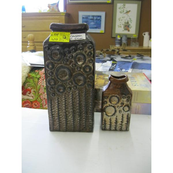 2 CARSTEN WEST GERMAN MCM VASES