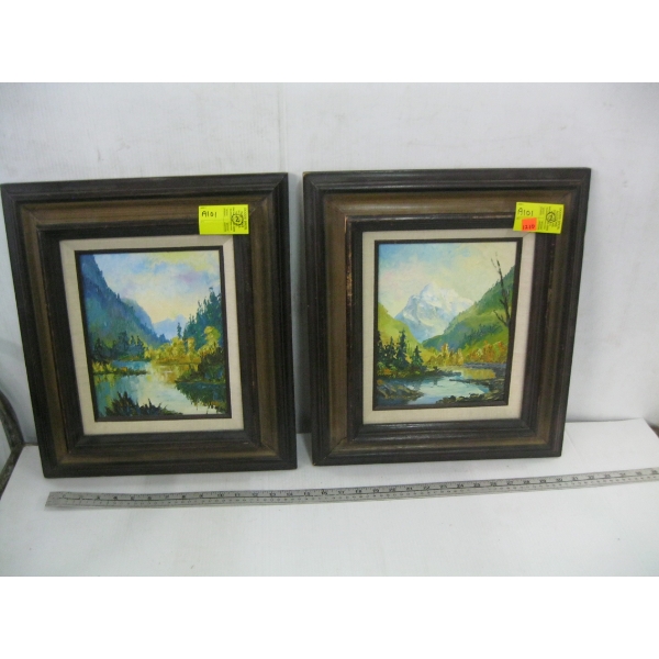 2 OIL PAINTINGS BY D. YOUNG