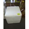 Image 1 : WHITE LEATHER FOOTSTOOL