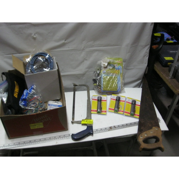 MISC. SAWS, FLASHLIGHT, BAGS, ETC.