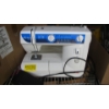 Image 2 : SWISS DESIGN ELNA PORTABLE SEWING MACHINE & BOX OF MATERIAL & ACCESS.