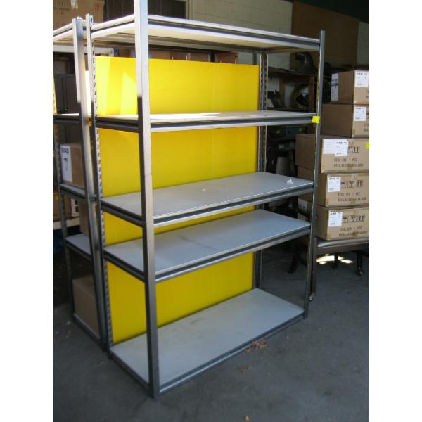 METAL & WOOD SHELF UNIT