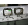 Image 2 : 2 SM. SILVER NAVAJO BELT OR TIE SLIDES, MARKED .925 