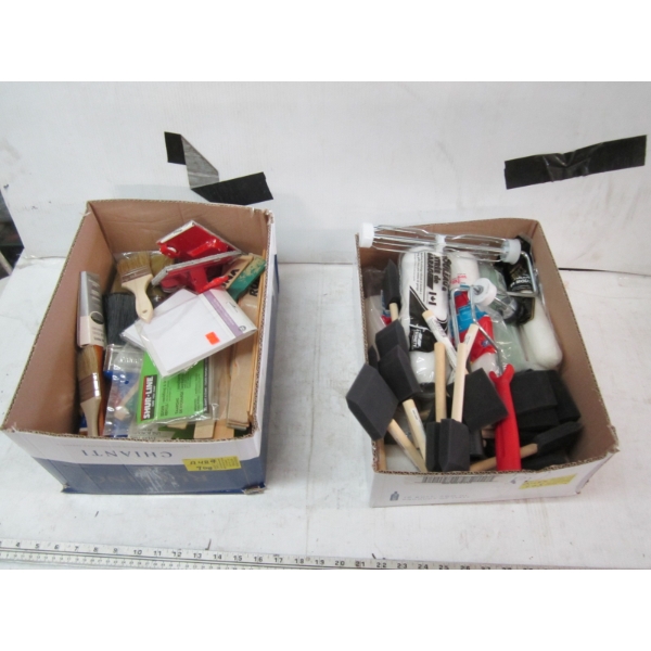 2 SM. FLATS OF PAINTING SUPPLIES