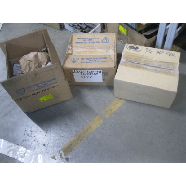 3 BOXES OF 3/4 FLAT FERRULE