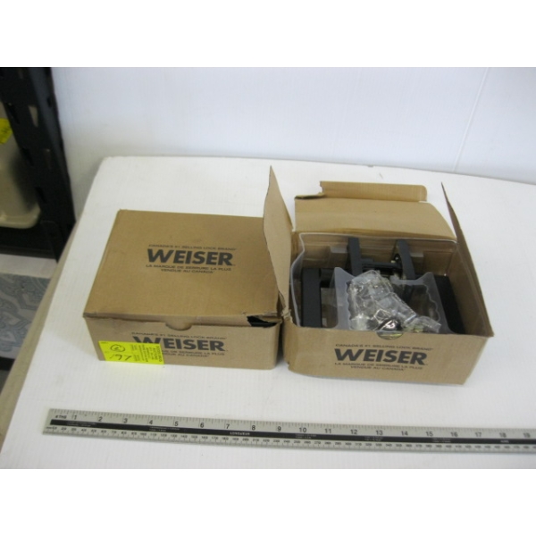 2 NEW WEISER BLACK LOCK SETS