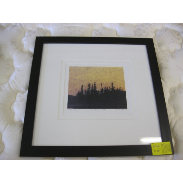 NUMBERED PRINT BY TOM THOMPSON, 1197/3700 - "SUNSET, CANOE LAKE"