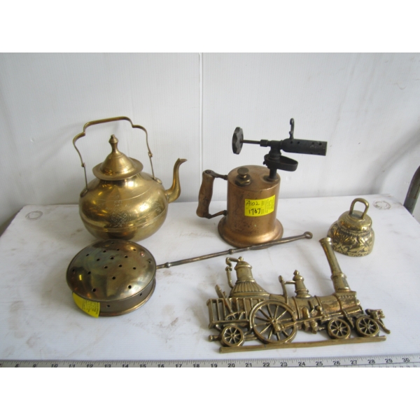 PLUMBER'S TORCH & BRASS ITEMS