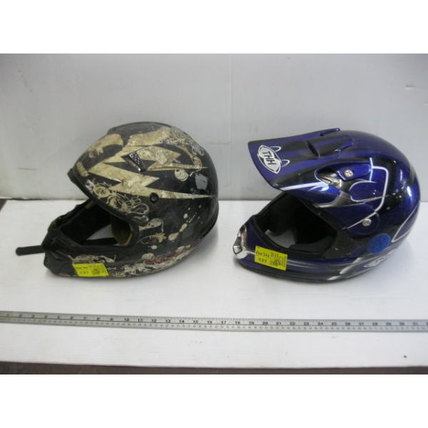 2 MOTORCYCLE HELMETS