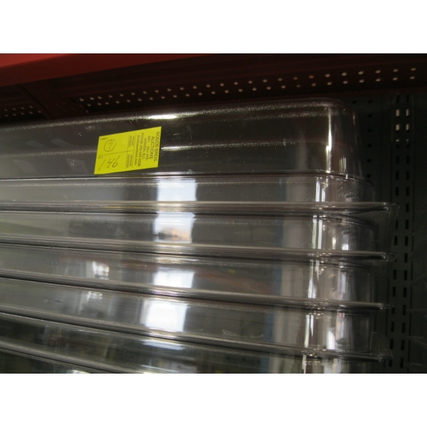 7 FULL SIZE PLASTIC FOOD PANS - 4" DEEP
