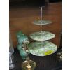 Image 1 : MISC. GLASS BOWLS, CAKE TRAY, SM. OIL LANTERNS, ETC.