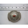 Image 1 : SILVER & CORAL NAVAJO BELT BUCKLE