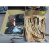Image 3 : 2 BOXES OF MISC. LEATHER BELTS, BAGS, ETC.