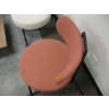 Image 2 : PINKISH/RED METAL FRAMED ROUND SEAT UPHOLSTERED CHAIR
