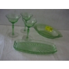 Image 1 : 5 PIECE GREEN DEPRESSION GLASS