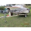 Image 2 : HOUSTON GLASS CRAFT 12.5' FIBERGLASS BOAT W/ASST. ITEMS INSIDE