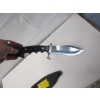 Image 4 : BLACK HANDLED LG. KNIFE W/SHEATH