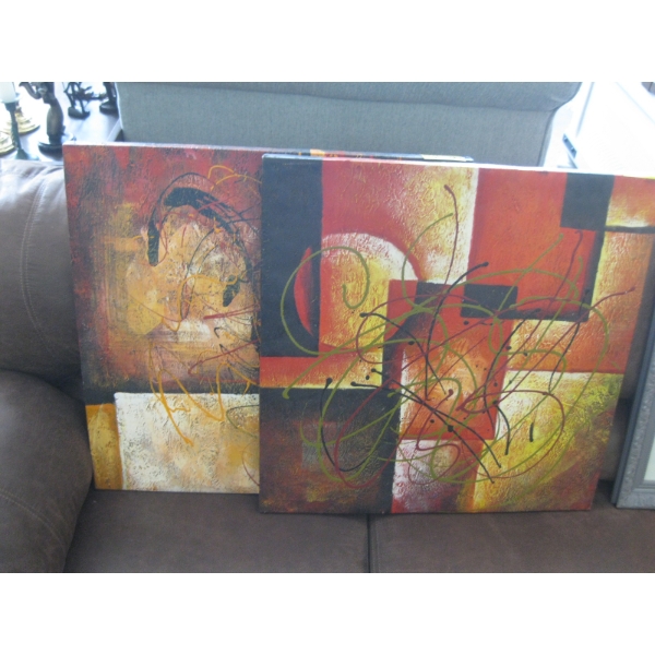 2 MATCHING WALL HANGINGS