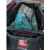 Image 4 : PLASTIC STORAGE BIN W/MISC. LIGHT FIXTURES, GAS HOSE LINE, ETC.