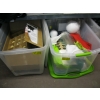 Image 1 : 2 BINS OF MISC. CANDLES, CANDLEHOLDERS, ETC.