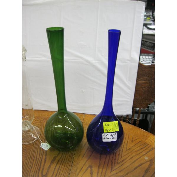 2 GULLASKRUF ARTHUR PERCY GLASS VASES