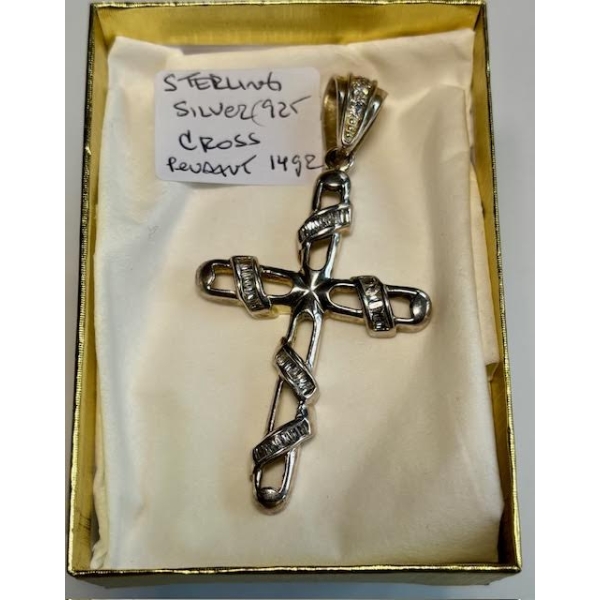 STERLING .925 SILVER CROSS PENDANT - 14G