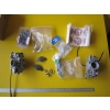 Image 2 : BOX OF 2 MOTORCYCLE CARBURETORS, HARLEY DAVIDSON PLAQUES & POP RIVETS