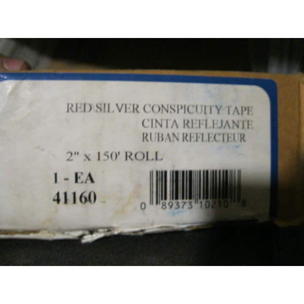 ROLL OF RED & SILVER REFLECTIVE TAPE - 2"X150' ROLL