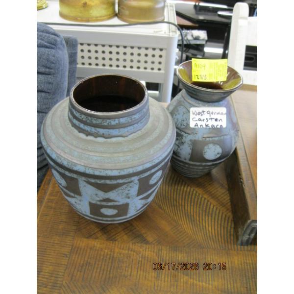2 WEST GERMAN CARSTEN ANKARA MCM VASES