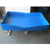 Image 1 : 4 LG. HANDLED ULINE BLUE TRAYS - 48X30X6"