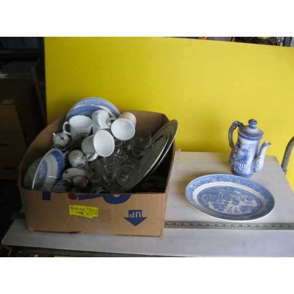 MISC. TEAPOT, GLASSWARE, ETC.