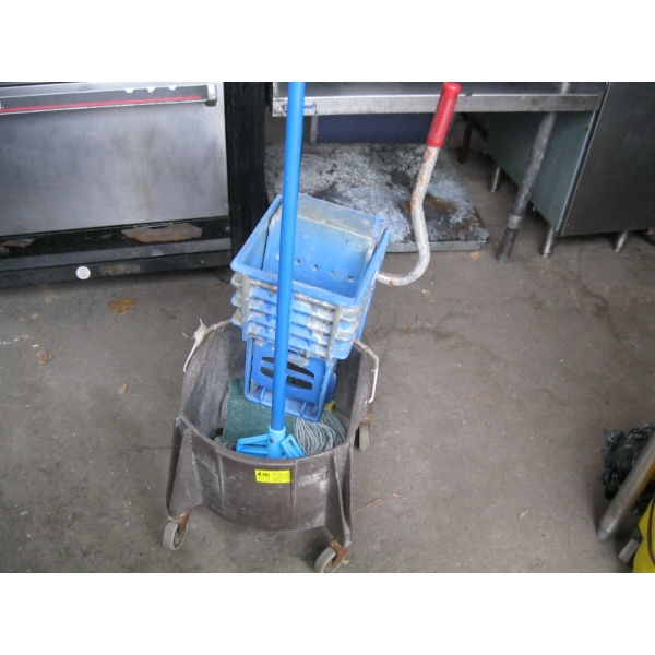 MOP BUCKET W/SQUEEGEE & MOP