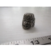 Image 5 : VINTAGE COPPER OVER SILVER PLATED CUFF BRACELET & A PEWTER GOBLIN FACE THIMBLE