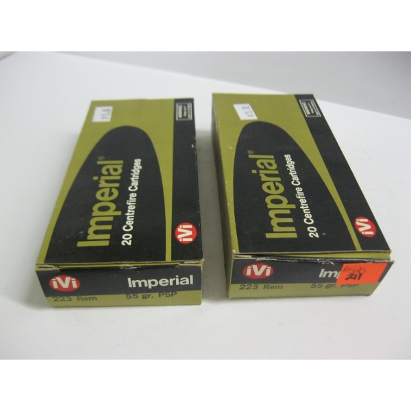 IMPERIAL .223 REM 55GRS PSP|2X20 CENTERFIRE CARTRIDGES