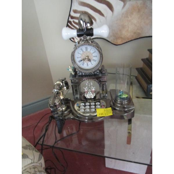 UNIQUE CLOCK TELEPHONE LAMP