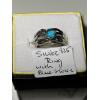 Image 1 : SILVER .925 RING W/BLUE STONE, SZ 6.5