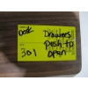 Image 4 : WOOD FINISH DESK W/PLEXIGLASS LEG