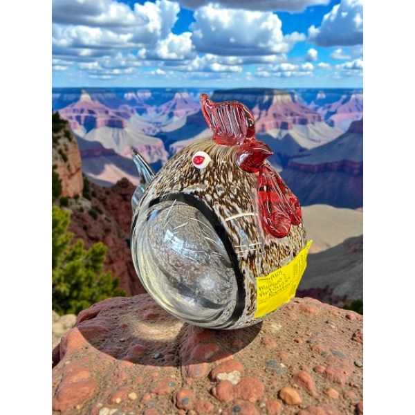 FUNKY MCM ART GLASS ROOSTER - POSSIBLY MURANO