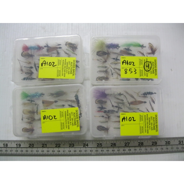 4 BOXES OF ASST. FLIES