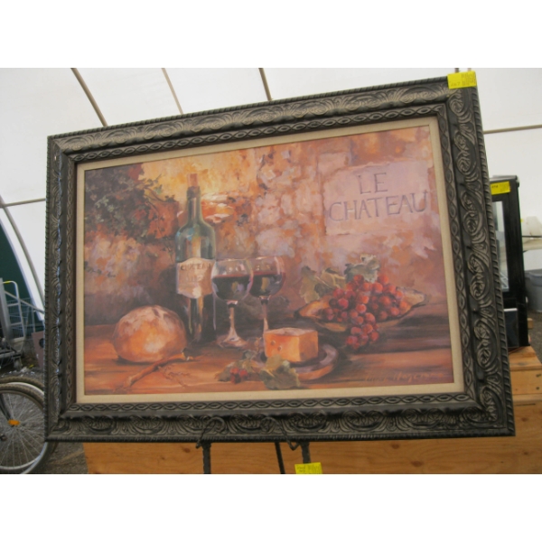 LG. FRAMED PRINT "LA CHATEAU"