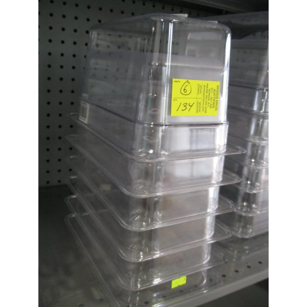 6 - 1/4 SIZE 6" DEEP POLYCARBONITE FOOD PANS