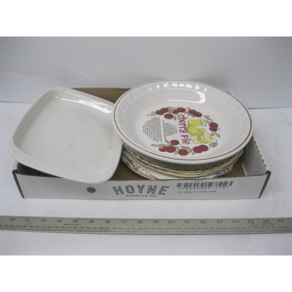 FLAT OF MISC. COLLECTOR PLATES, PIE PLATE, ETC.