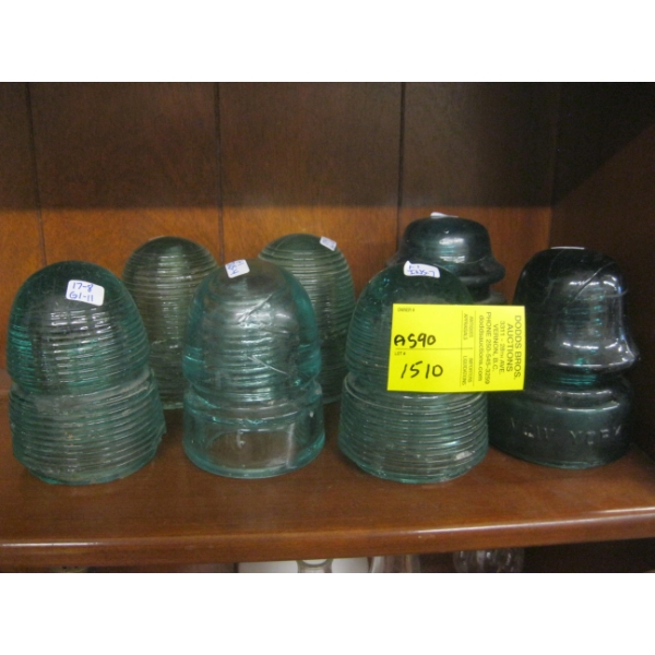 7 VINTAGE INSULATORS