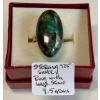 Image 1 : STERLING .925 SILVER RING W/LG. STONE, 9.5G, SZ 9