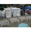 Image 4 : SET OF 4 WROUGHT IRON PATIO CHAIRS W/CUSHIONS