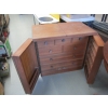 Image 3 : FOLDING TOP SEWING CABINET W/DRAWERS INSIDE