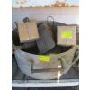 Image 1 : LG. STEEL POT W/WHEEL CHALKS, ETC.
