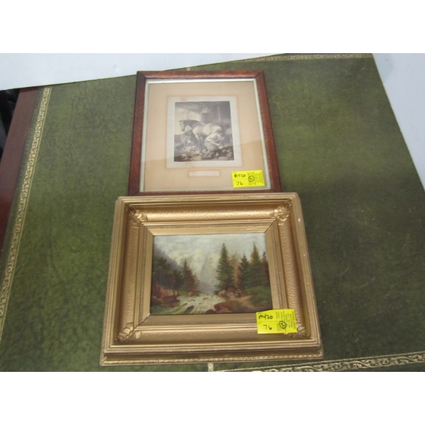 2 FRAMED PICTURES - 1 ORIGINAL